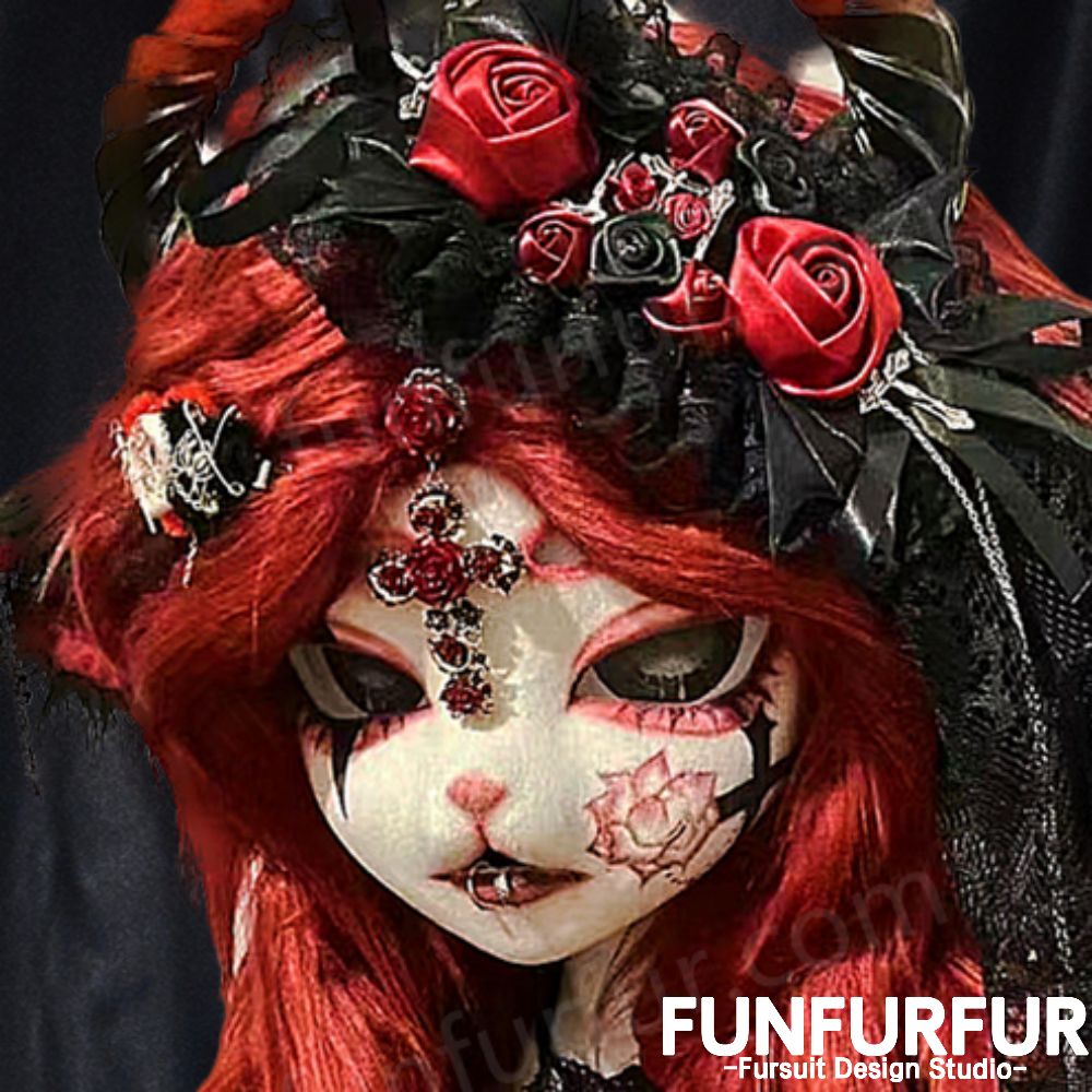Rose queen-Free Design,Custom Kigurumi head, Fursuit mask customization