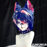 Load image into Gallery viewer, Akihabara Wolf-Free design mask, costume mask display,Custom Kigurumi head, Furry Cosplay, Fursuit Head
