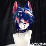 Load image into Gallery viewer, Akihabara Wolf-Free design mask, costume mask display,Custom Kigurumi head, Furry Cosplay, Fursuit Head
