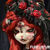 Load image into Gallery viewer, Rose queen-Free Design,Custom Kigurumi head, Fursuit mask customization