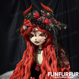 Load image into Gallery viewer, Rose queen-Free Design,Custom Kigurumi head, Fursuit mask customization